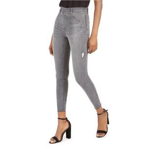 Spanx Distressed Skinny Jean in Vintage Gray
